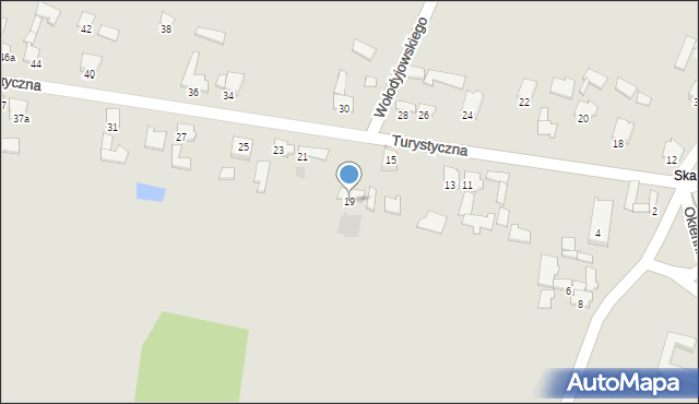 Zawiercie, Turystyczna, 19, mapa Zawiercie