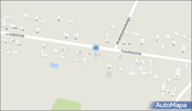 Zawiercie, Turystyczna, 21, mapa Zawiercie