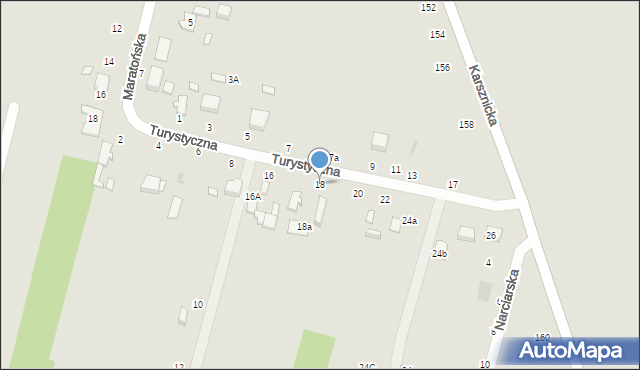Zduńska Wola, Turystyczna, 18, mapa Zduńska Wola