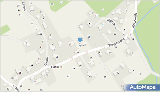 Zelków, Turystyczna, 21, mapa Zelków