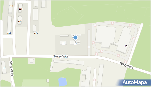 Żeromin, Tuszyńska, 13, mapa Żeromin