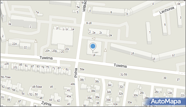 Zgierz, Tuwima Juliana, 8-18, mapa Zgierz