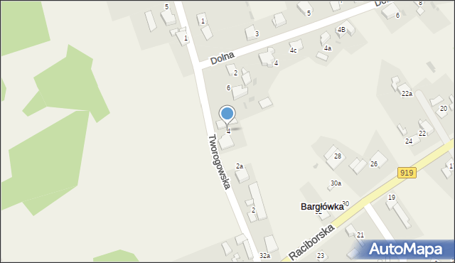 Bargłówka, Tworogowska, 4, mapa Bargłówka