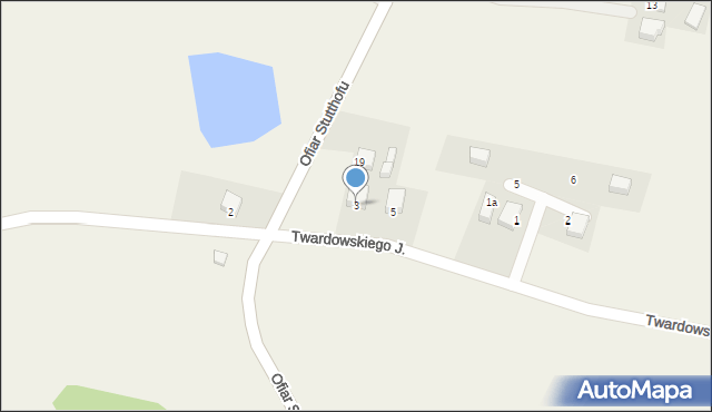 Barłomino, Twardowskiego Jana, ks., 3, mapa Barłomino