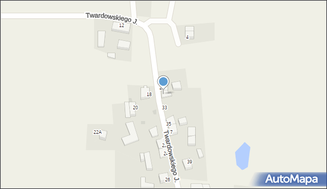 Barłomino, Twardowskiego Jana, ks., 31, mapa Barłomino