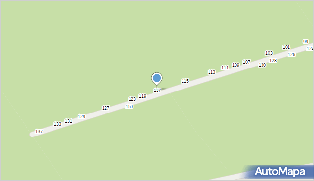 Biała Podlaska, Twarda, 117, mapa Białej Podlaskiej