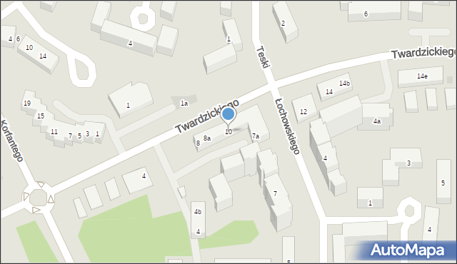 Bydgoszcz, Twardzickiego Józefa, 10, mapa Bydgoszczy