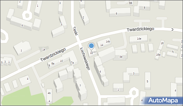 Bydgoszcz, Twardzickiego Józefa, 12, mapa Bydgoszczy