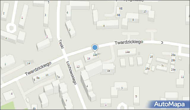 Bydgoszcz, Twardzickiego Józefa, 14b, mapa Bydgoszczy