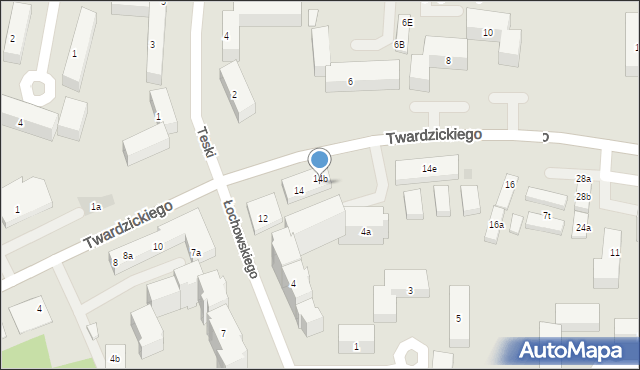 Bydgoszcz, Twardzickiego Józefa, 14c, mapa Bydgoszczy