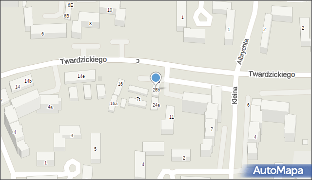 Bydgoszcz, Twardzickiego Józefa, 28b, mapa Bydgoszczy