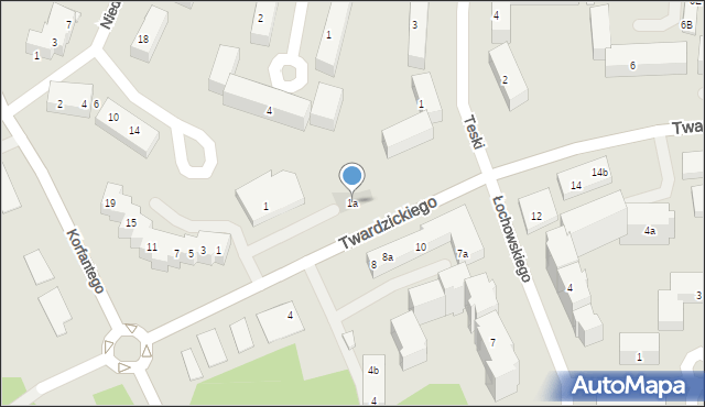 Bydgoszcz, Twardzickiego Józefa, 1a, mapa Bydgoszczy