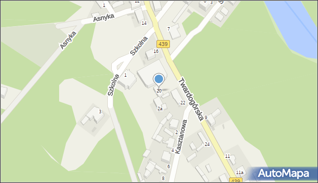 Goszcz, Twardogórska, 20, mapa Goszcz