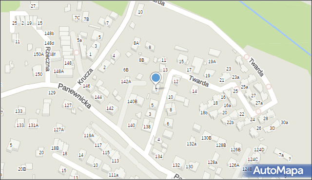 Katowice, Twarda, 7, mapa Katowic