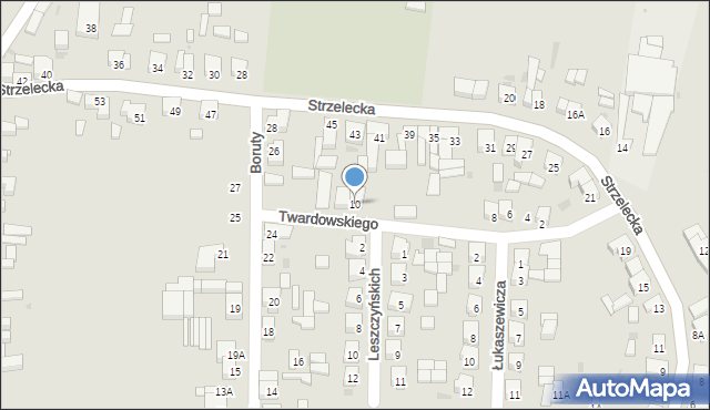 Kobylin, Twardowskiego Samuela, 10, mapa Kobylin