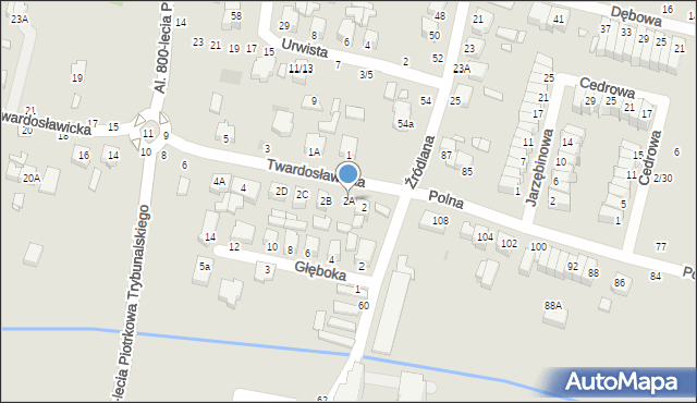 Piotrków Trybunalski, Twardosławicka, 2A, mapa Piotrków Trybunalski