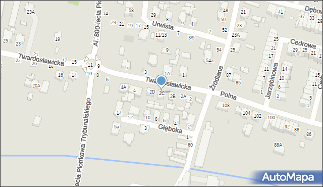 Piotrków Trybunalski, Twardosławicka, 2C, mapa Piotrków Trybunalski