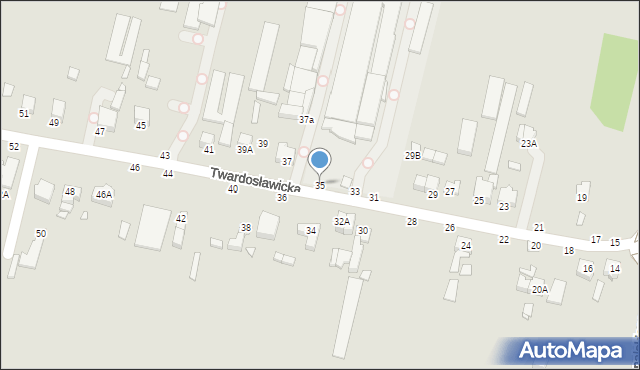 Piotrków Trybunalski, Twardosławicka, 35, mapa Piotrków Trybunalski