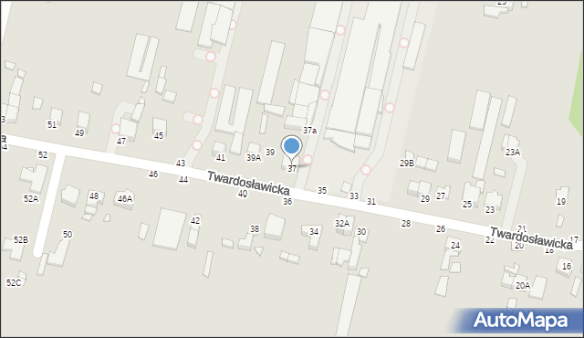 Piotrków Trybunalski, Twardosławicka, 37, mapa Piotrków Trybunalski