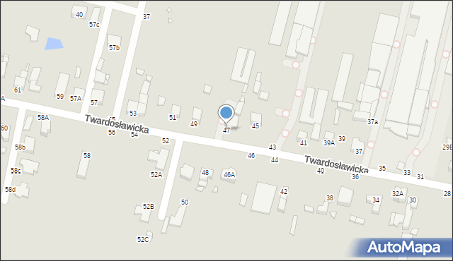 Piotrków Trybunalski, Twardosławicka, 47, mapa Piotrków Trybunalski