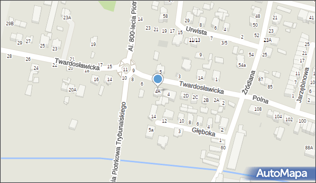 Piotrków Trybunalski, Twardosławicka, 4A, mapa Piotrków Trybunalski