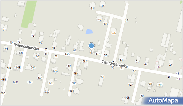 Piotrków Trybunalski, Twardosławicka, 59, mapa Piotrków Trybunalski