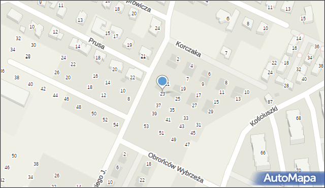 Pogórze, Twardowskiego Jana, ks., 23, mapa Pogórze