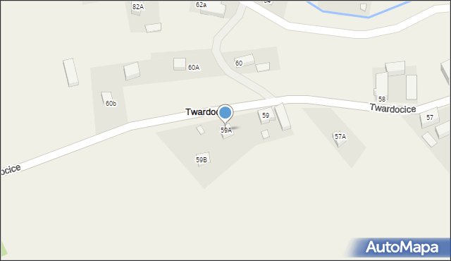 Twardocice, Twardocice, 59A, mapa Twardocice