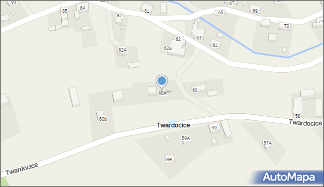 Twardocice, Twardocice, 60A, mapa Twardocice