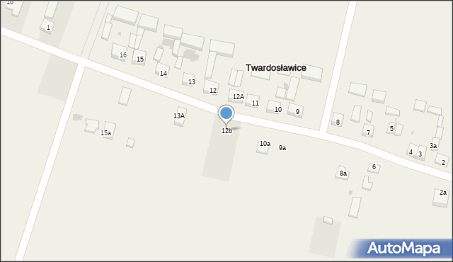 Twardosławice, Twardosławice, 12b, mapa Twardosławice