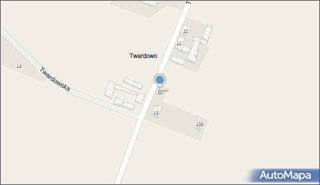 Twardowo, Twardowska, 12, mapa Twardowo