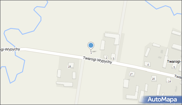 Twarogi-Wypychy, Twarogi-Wypychy, 1, mapa Twarogi-Wypychy