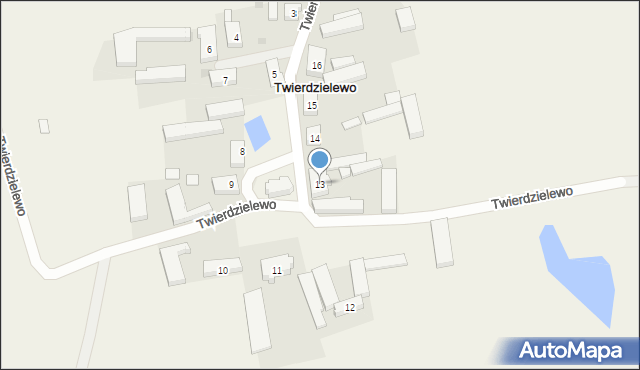 Twierdzielewo, Twierdzielewo, 13, mapa Twierdzielewo