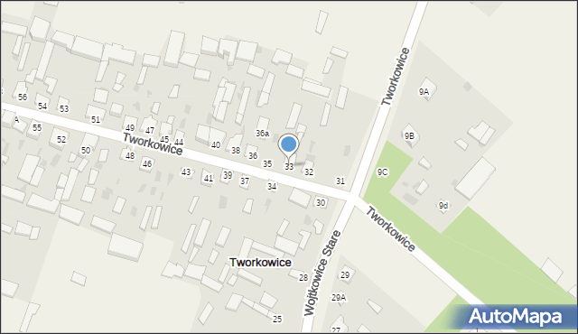 Tworkowice, Tworkowice, 33, mapa Tworkowice