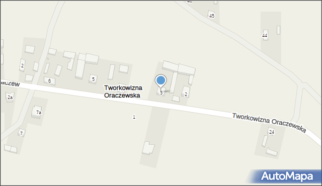 Tworkowizna Oraczewska, Tworkowizna Oraczewska, 3, mapa Tworkowizna Oraczewska