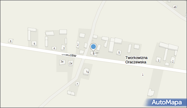 Tworkowizna Oraczewska, Tworkowizna Oraczewska, 6, mapa Tworkowizna Oraczewska