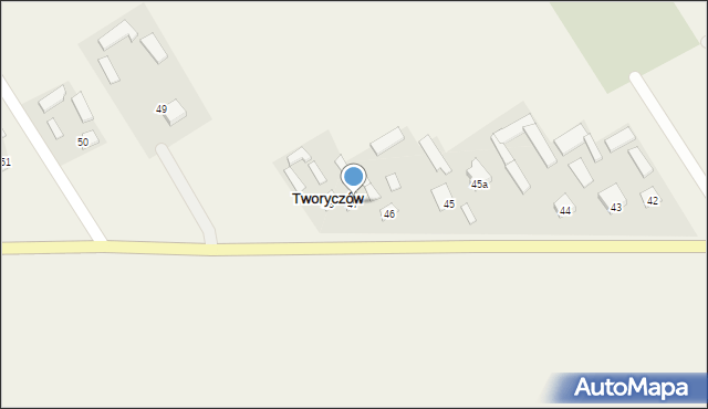 Tworyczów, Tworyczów, 47, mapa Tworyczów