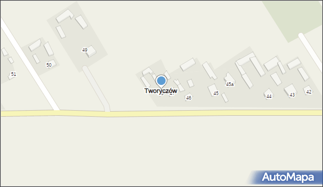 Tworyczów, Tworyczów, 48, mapa Tworyczów