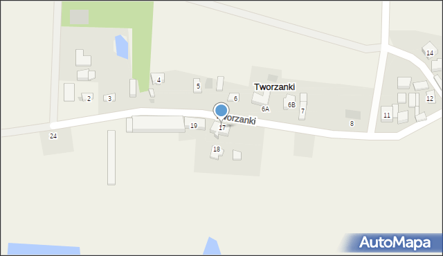 Tworzanki, Tworzanki, 17, mapa Tworzanki