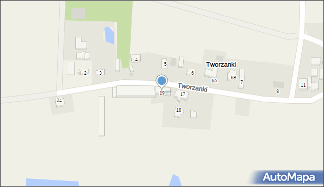 Tworzanki, Tworzanki, 19, mapa Tworzanki