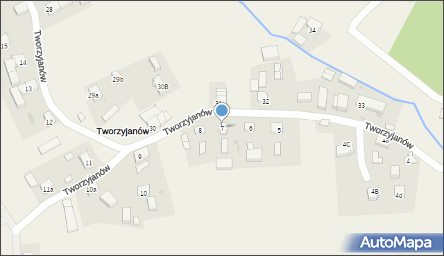 Tworzyjanów, Tworzyjanów, 7, mapa Tworzyjanów