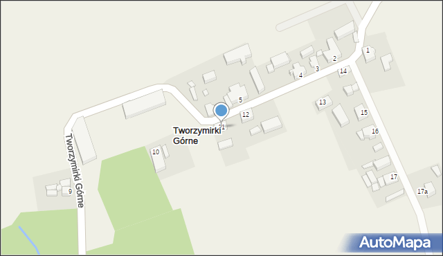 Tworzymirki Górne, Tworzymirki Górne, 11, mapa Tworzymirki Górne