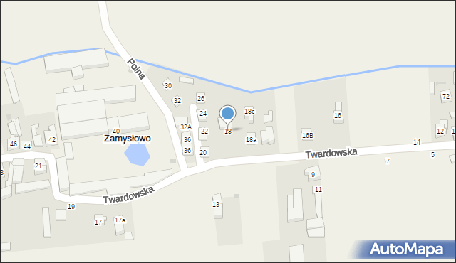 Zamysłowo, Twardowska, 18, mapa Zamysłowo