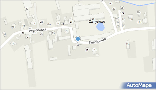 Zamysłowo, Twardowska, 19, mapa Zamysłowo