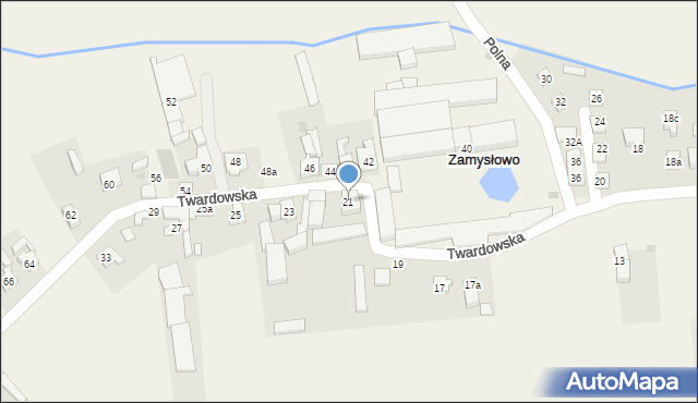 Zamysłowo, Twardowska, 21, mapa Zamysłowo