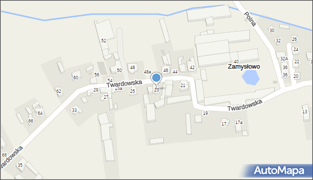 Zamysłowo, Twardowska, 23, mapa Zamysłowo