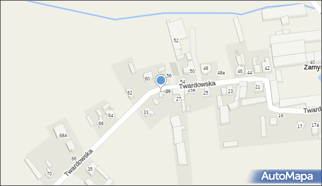 Zamysłowo, Twardowska, 31, mapa Zamysłowo