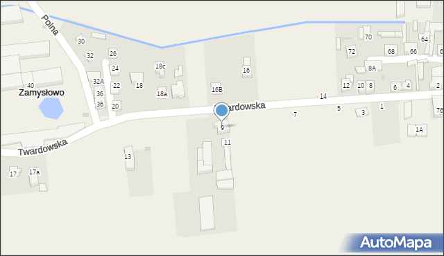 Zamysłowo, Twardowska, 9, mapa Zamysłowo