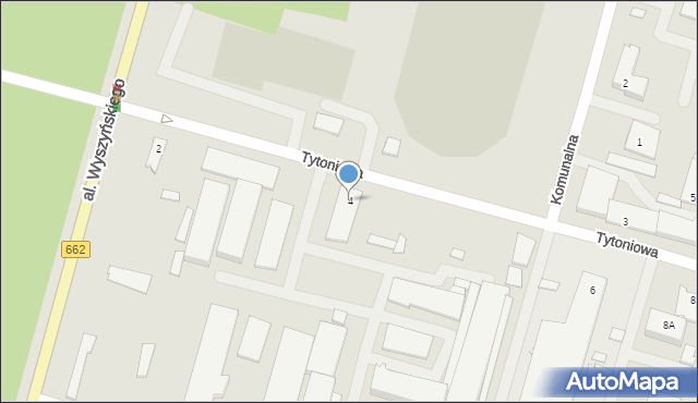 Augustów, Tytoniowa, 4, mapa Augustów