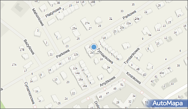 Bezrzecze, Tymiankowa, 2c, mapa Bezrzecze